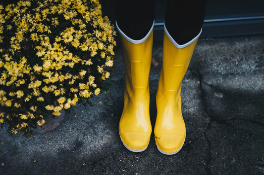 Yellow-rain-boots-flowers